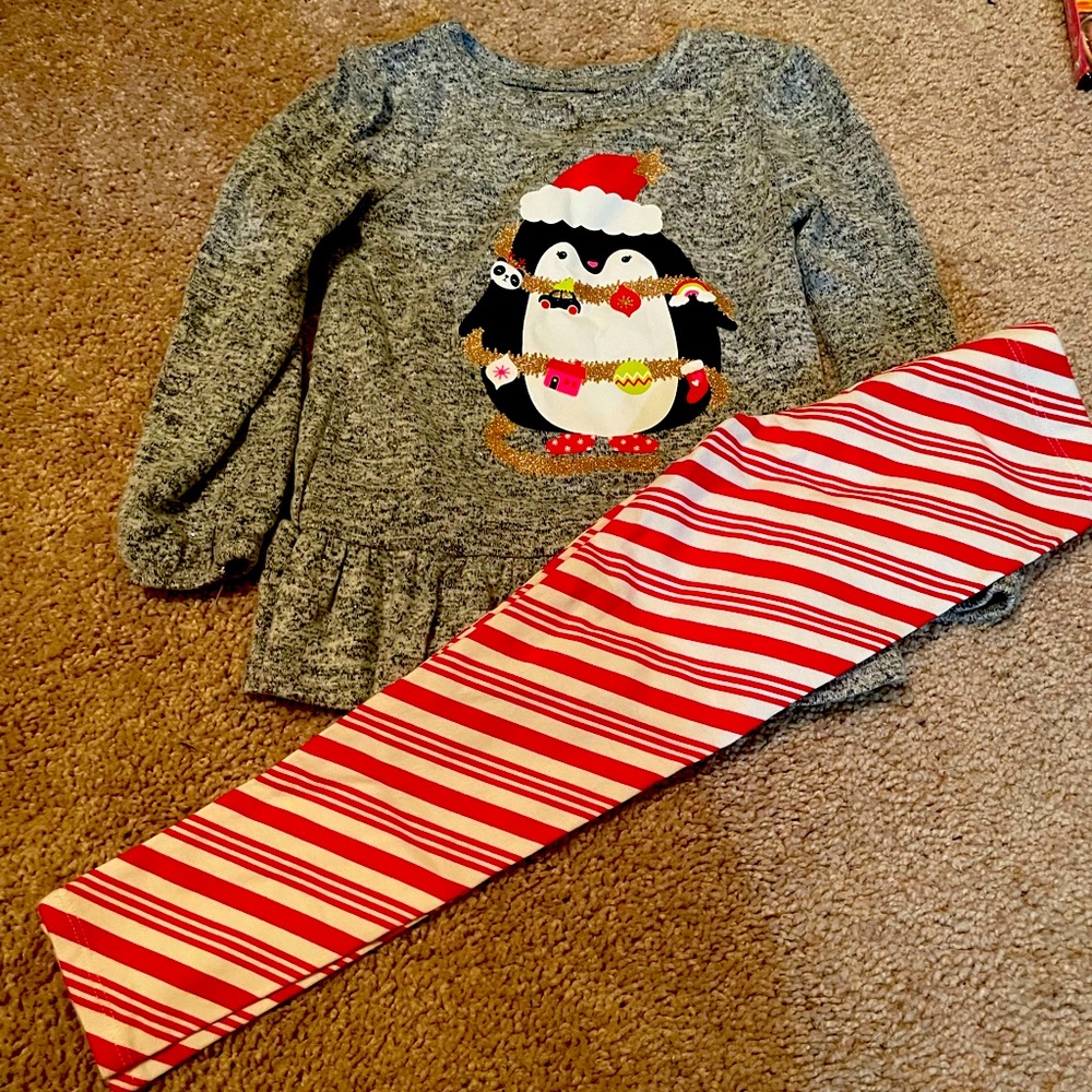 Cat and Jack brand Christmas outfit